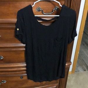 Soft black tea-shirt